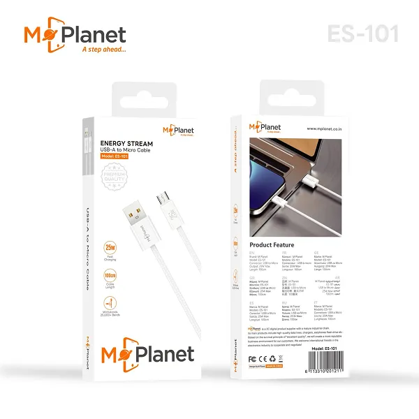 ENERGY STREAM SERIES ES-101 MICRO USB DATA CABLE