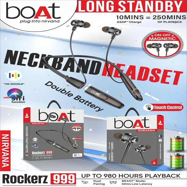 BOAT ROCKERZ 999 DUBBLE NECKBAND