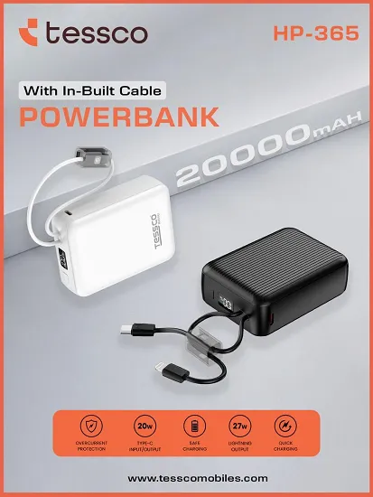 TESSCO HP- 365 20000MAH POWER BANK