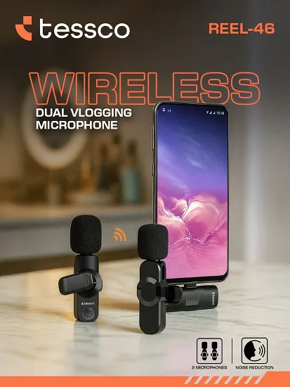 TESSCO REEL- 46 DUAL VLOGGING MICROPHONE