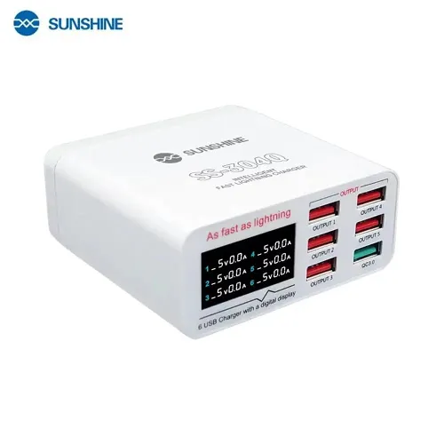 SUNSHINE SS304Q 6 PORT INTELIGENT FAST CHARGING CHARGER