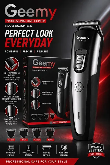 GEEMY PROFESSIONAL HAIR TREMMER GM -6123 PREMIUM QUALITY