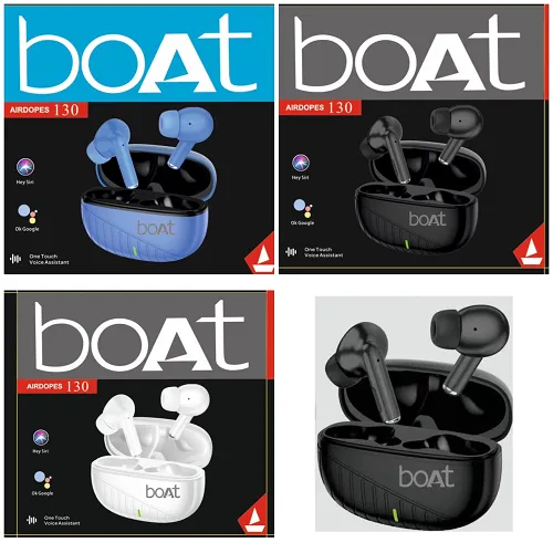 NEW BOAT AIRDOPES 130 HARD PACKING LEMINATION PREMIUM QUALITY EARBUDS