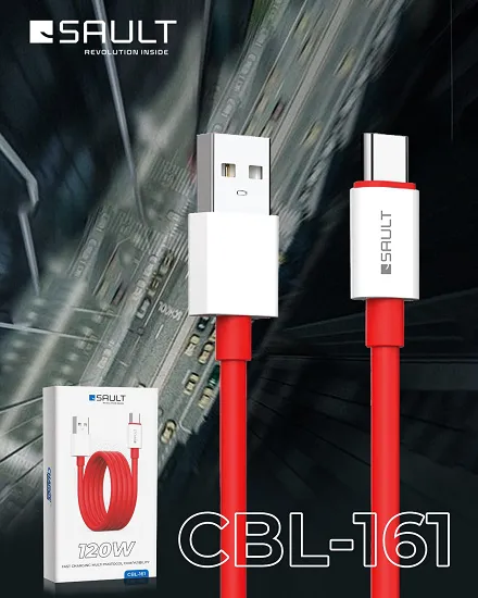 NEW SAULT CBL-161 TYPE-C 120W RED CABLE