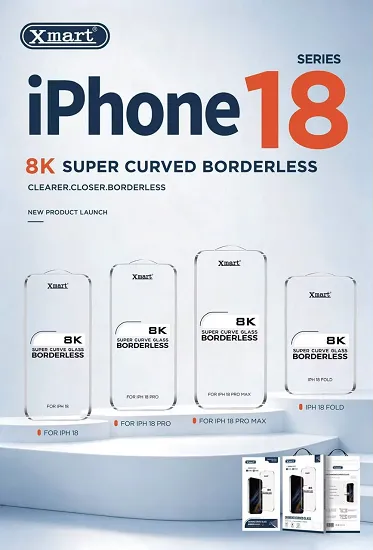 NEW XMART 8K CLEAR BORDERLESS TEMPER GLASS ORIGINAL QUALITY