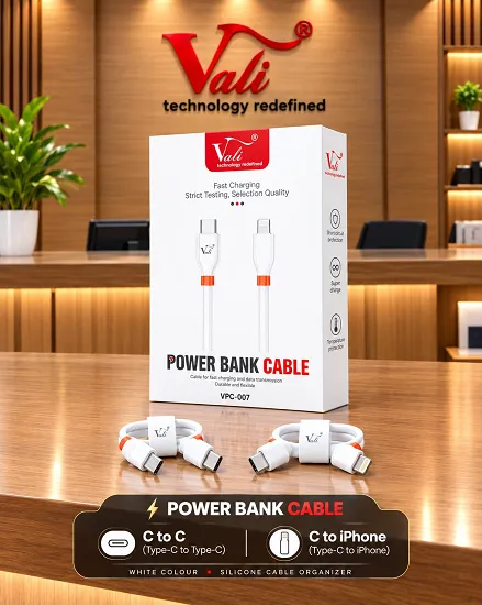 VALI POWER BANK C TO C CABLE VPC- 007 PREMIUM QUALITY