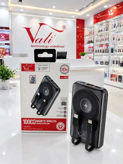 NEW VALI VP-270 TURBO 10000MAH WIRELESS POWER BANK