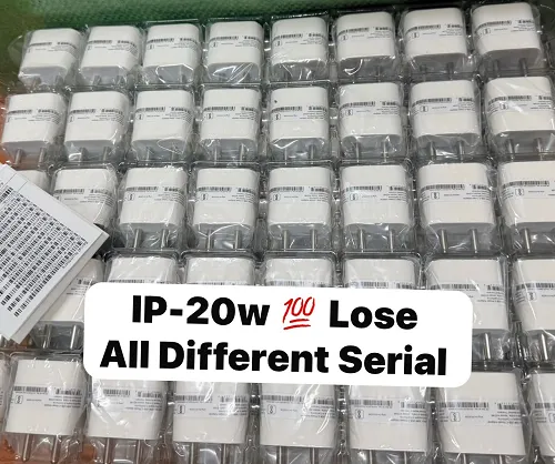 NEW IPHONE 20W DIFFERENT SERIAL NUMBER LOOSE ADAPTER