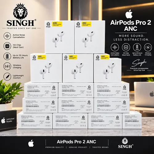 NEW SINGH AIRPOD PRO 2 ANC WORKING ORIGINAL QUALITY