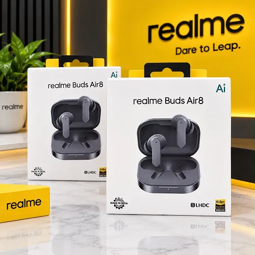 NEW REALME BUD AIR 8 AI 100% ORIGINAL DIFFERENT SERIAL NUMBER IMPORT BUDS